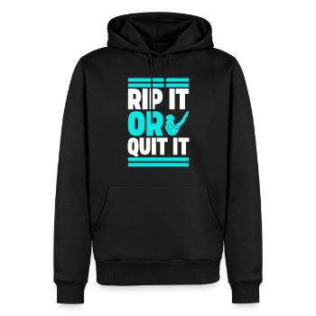 Diving diving board - Men’s Premium Organic Hoodie - black - Front - Nico (187cm)