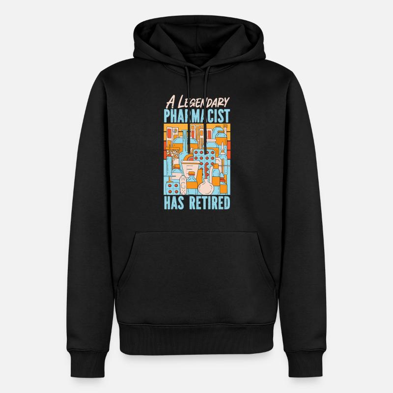 Technicien en pharmacie - Sweat à capuche Premium bio Homme - noir