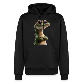 Krokodil Alligator Reptilien Kroko Liebe Krokodile - Männer Premium Bio Hoodie - Schwarz - Vorne - Nico (187cm)