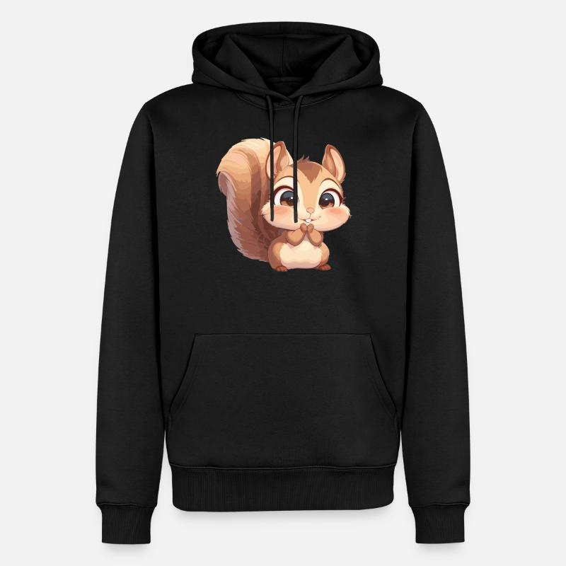 Eichhörnchen - Männer Premium Bio Hoodie - Schwarz