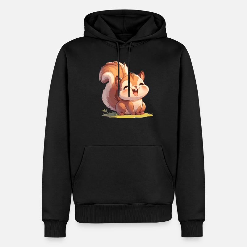 Eichhörnchen - Männer Premium Bio Hoodie - Schwarz