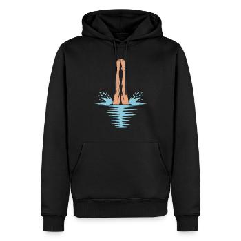Diving diving board - Men’s Premium Organic Hoodie - black - Front - Nico (187cm)