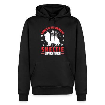 Sheltie a besoin de moi Chien de berger Shetland - Sweat à capuche Premium bio Homme - noir - Devant - Nico (187cm)
