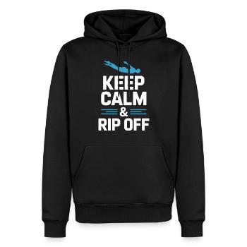 Diving diving board - Men’s Premium Organic Hoodie - black - Front - Nico (187cm)