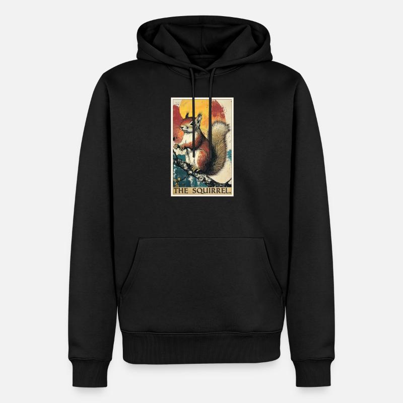 Eichhörnchen - Männer Premium Bio Hoodie - Schwarz