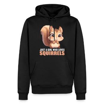 Egern - Herre Premium økologisk hoodie - sort - Foran - Nico (187cm)