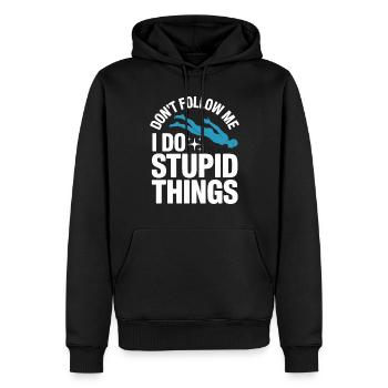 Diving diving board - Men’s Premium Organic Hoodie - black - Front - Nico (187cm)
