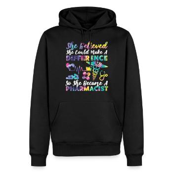 Pharmacy Tech Technician - Männer Premium Bio Hoodie - Schwarz - Vorne - Nico (187cm)