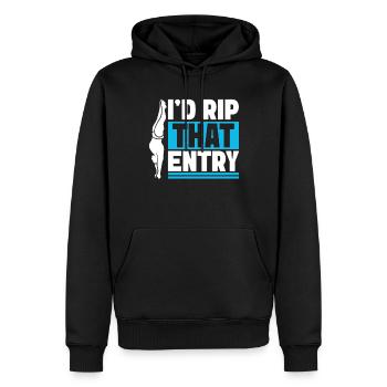 Diving diving board - Men’s Premium Organic Hoodie - black - Front - Nico (187cm)