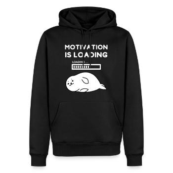 motivation loaded funny saying tired gift - Men’s Premium Organic Hoodie - black - Front - Nico (187cm)