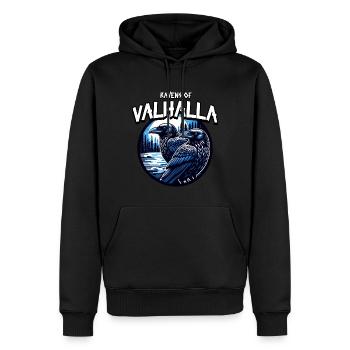 Valhalla Viking Ravens Symbol: Ravens of Valhalla - Men’s Premium Organic Hoodie - black - Front - Nico (187cm)