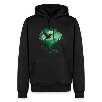 colibri, oiseau, la nature, animaux, nature sauvage, nectar - Sweat à capuche Premium bio Homme - noir - Devant - Nico (187cm)