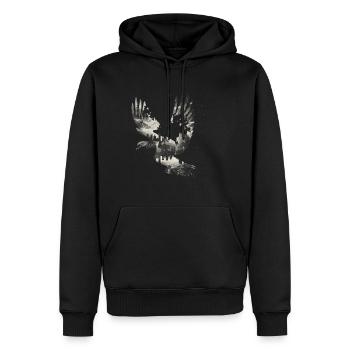 pigeon pigeon bird pigeon fancier flying - Men’s Premium Organic Hoodie - black - Front - Nico (187cm)