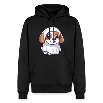 Beagle Hund Halloween Comic Geist - Männer Premium Bio Hoodie - Schwarz - Vorne - Nico (187cm)