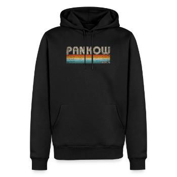 Pankow Berlin Hauptstadt Bezirk Kiez Retro 80er - Männer Premium Bio Hoodie - Schwarz - Vorne - Nico (187cm)