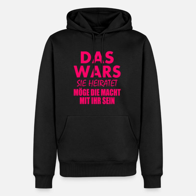 Das wars sie heiratet - Männer Premium Bio Hoodie - Schwarz