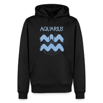 Sternzeichen Aquarius Wassermann Geschenk - Männer Premium Bio Hoodie - Schwarz - Vorne - Nico (187cm)