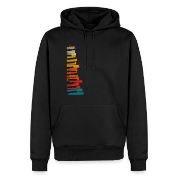 Touches de piano rétro vintage - Sweat à capuche Premium bio Homme - noir - Devant - Nico (187cm)