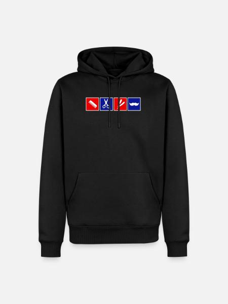 Barber - Men’s Premium Organic Hoodie - black