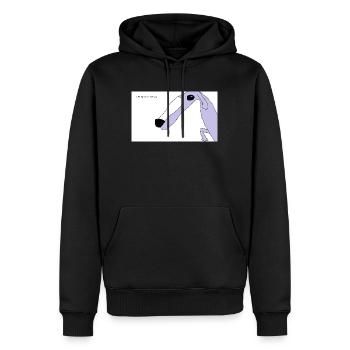 Let me do it for you - Sweat à capuche Premium bio Homme - noir - Devant - Nico (187cm)