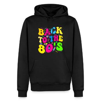 80er Jahre Liebhaber, 80er Jahre Party, Achtziger - Männer Premium Bio Hoodie - Schwarz - Vorne - Nico (187cm)