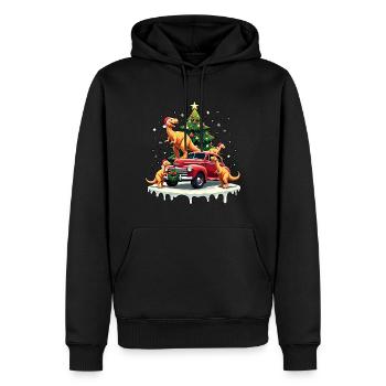 Dino Chicken Nuggets Form Nuggets Weihnachten - Männer Premium Bio Hoodie - Schwarz - Vorne - Nico (187cm)