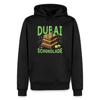 Dubai-Schokolade - Schokolade-Spass - Männer Premium Bio Hoodie - Schwarz - Vorne - Nico (187cm)