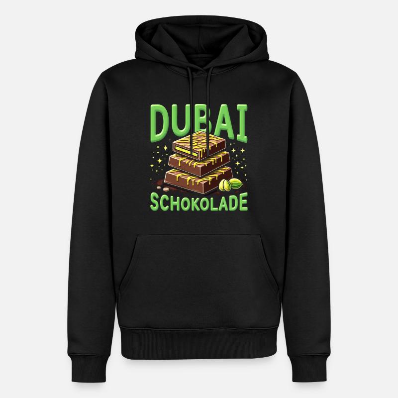 Chocolat de Dubaï - Chocolate Fun - Sweat à capuche Premium bio Homme - noir
