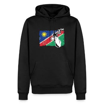 Namibia Flag - Kudu Antelope - Kudu Antilope - Männer Premium Bio Hoodie - Schwarz - Vorne - Nico (187cm)