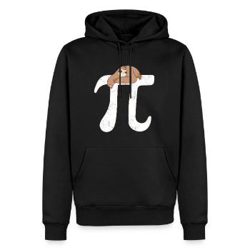 Math Sloth Pi - Men’s Premium Organic Hoodie - black - Front - Nico (187cm)