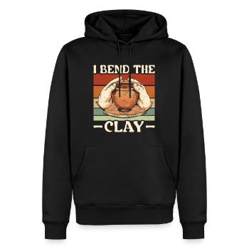 Pottery I Bend The Clay Ceramics - Men’s Premium Organic Hoodie - black - Front - Nico (187cm)
