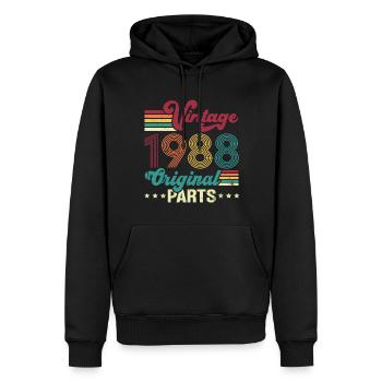 Jahrgang 1988 Original, Geburtstagsgeschenk - Männer Premium Bio Hoodie - Schwarz - Vorne - Nico (187cm)