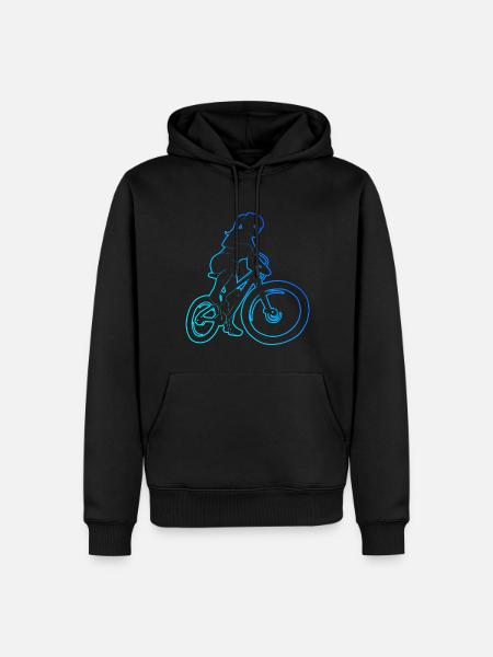 Ciclismo Ciclismo MTB Ciclista Mujer Mountainbik - Sudadera con capucha prémium ecológica para hombre - negro