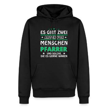 Pastor Gift - Two Types of... Design - Men’s Premium Organic Hoodie - black - Front - Nico (187cm)