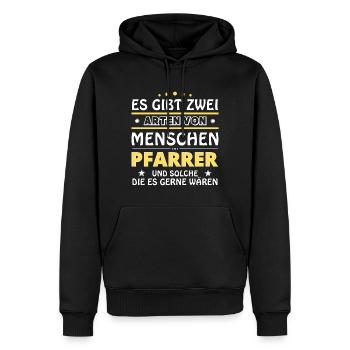 Pastor Gift - Two Types of... Design - Men’s Premium Organic Hoodie - black - Front - Nico (187cm)