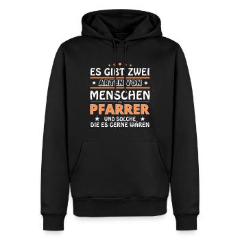 Pastor Gift - Two Types of... Design - Men’s Premium Organic Hoodie - black - Front - Nico (187cm)