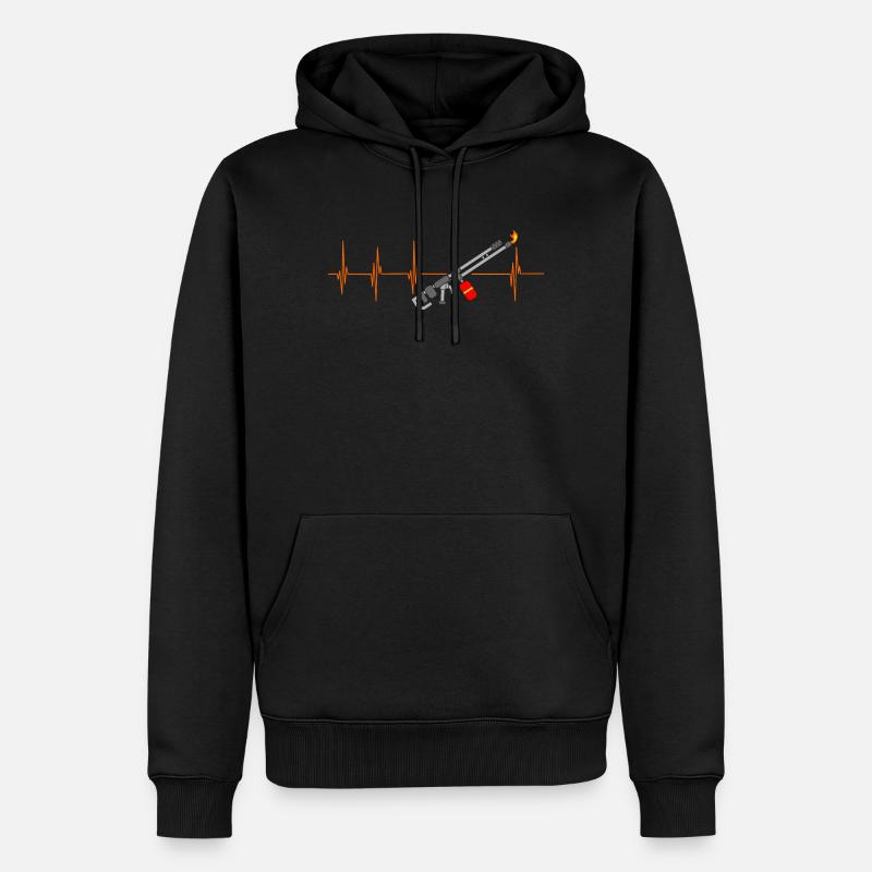 Flammenwerfer Schneeräumung Geschenk - Männer Premium Bio Hoodie - Schwarz