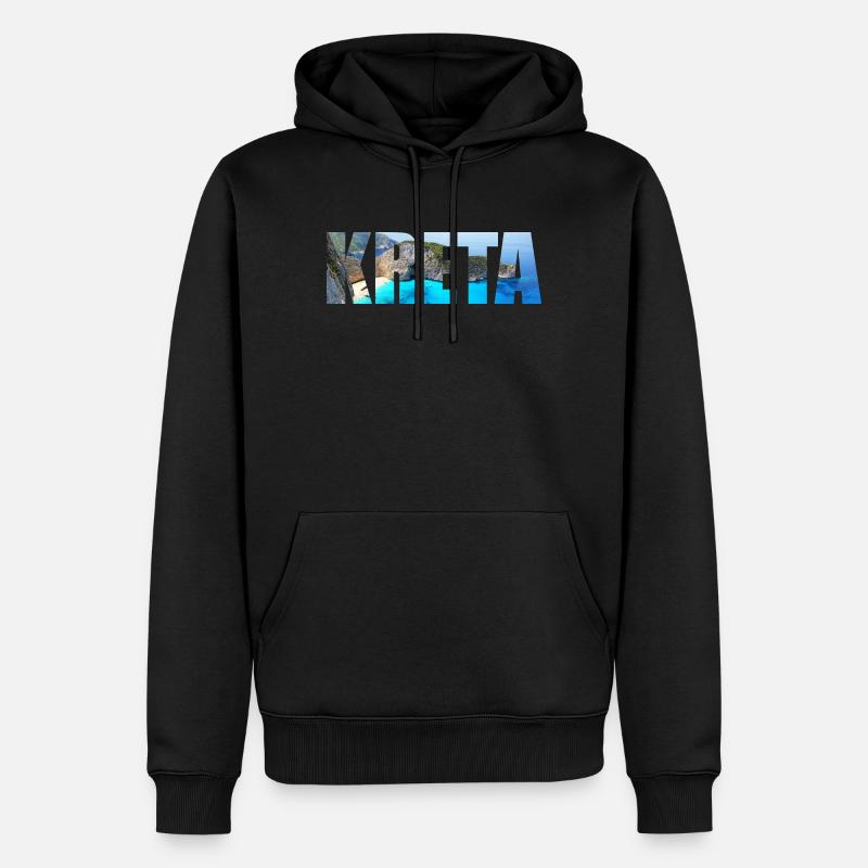 Crète Cadeaux de vacances - Sweat à capuche Premium bio Homme - noir