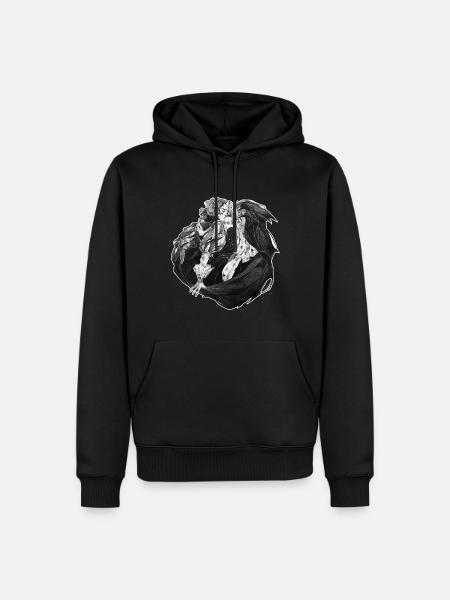 Graphic - Männer Premium Bio Hoodie - Schwarz