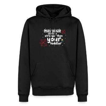 May your coffee be stronger than your toddler - Men’s Premium Organic Hoodie - black - Front - Nico (187cm)