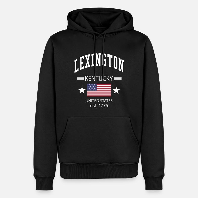 Lexington - Sweat à capuche Premium bio Homme - noir