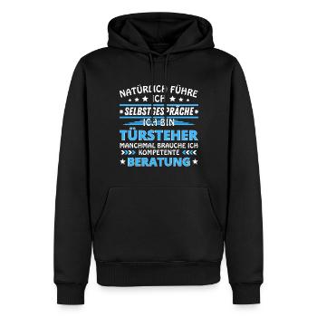 I'm Talking to Yourself - Bouncer Edition - Men’s Premium Organic Hoodie - black - Front - Nico (187cm)