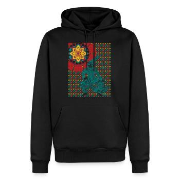 Thai-Krieger Ein Blick auf die Sonne - Männer Premium Bio Hoodie - Schwarz - Vorne - Nico (187cm)