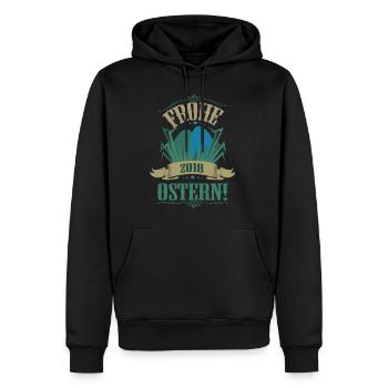 Happy Easter 2018! - Men’s Premium Organic Hoodie - black - Front - Nico (187cm)