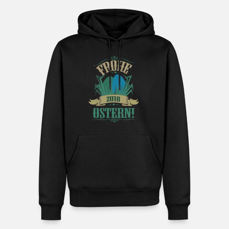 Frohe Ostern 2018! - Männer Premium Bio Hoodie - Schwarz