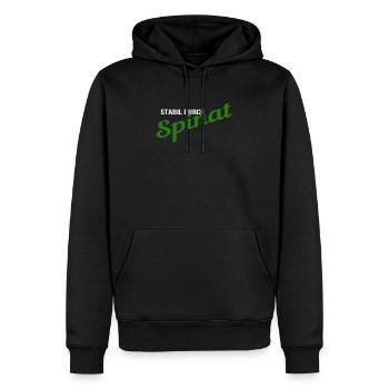 Stable par les épinards T-shirt - Sweat à capuche Premium bio Homme - noir - Devant - Nico (187cm)