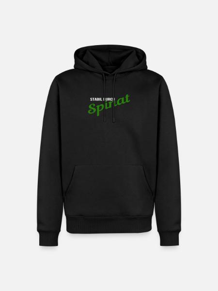 Stable due to spinach T-shirt - Men’s Premium Organic Hoodie - black