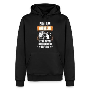 Lustiges Angel Spruch Motiv Geschenkidee - Männer Premium Bio Hoodie - Schwarz - Vorne - Nico (187cm)