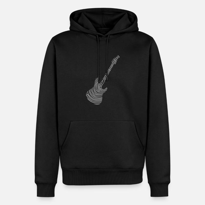 ADN guitare électrique - Sweat à capuche Premium bio Homme - noir