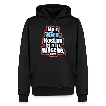 Mein 70er Jahre Kostüm In Der Wäsche Motto Party - Männer Premium Bio Hoodie - Schwarz - Vorne - Nico (187cm)